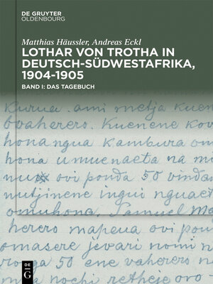cover image of Lothar von Trotha in Deutsch-Südwestafrika, 1904–1905